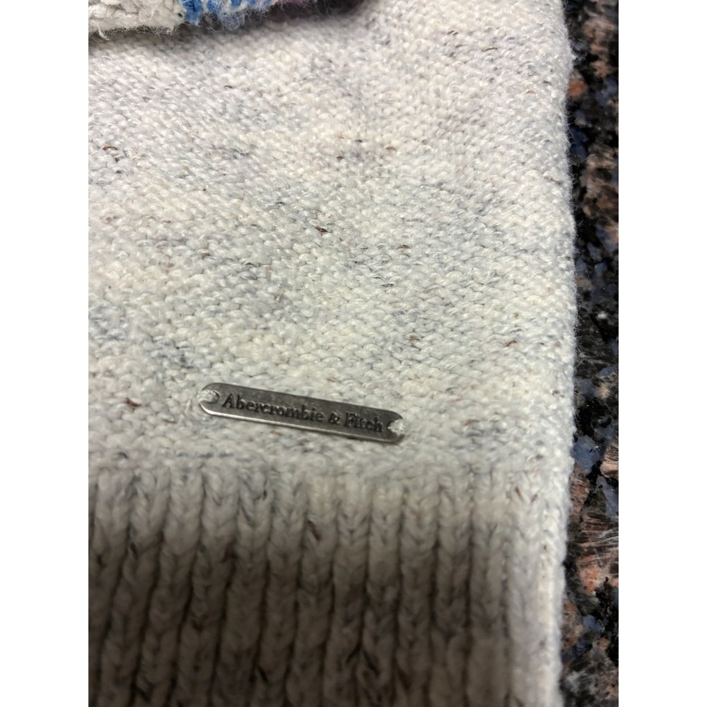 Abercrombie & Fitch MOCK NECK CABLE KNIT SWEATER M - Picture 4 of 5